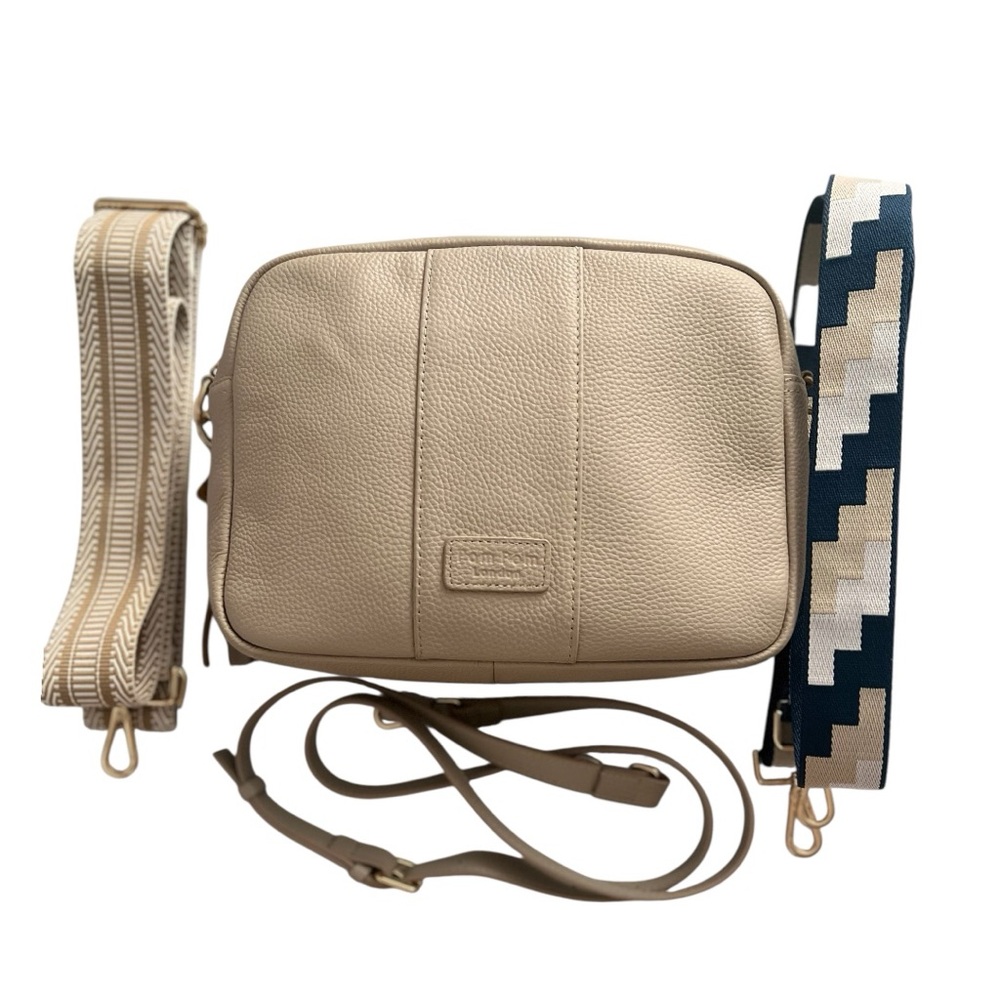 Pom Pom London Pebbled Leather Shoulder Bag